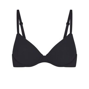 Skims Fits Everybody T-Shirt Underwire Bra 1997 Onyx Black NWT